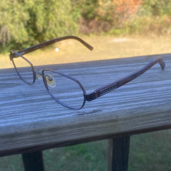 Anne Klein glasses metal rim frames red tortoise color AK9107 - Picture 10 of 12